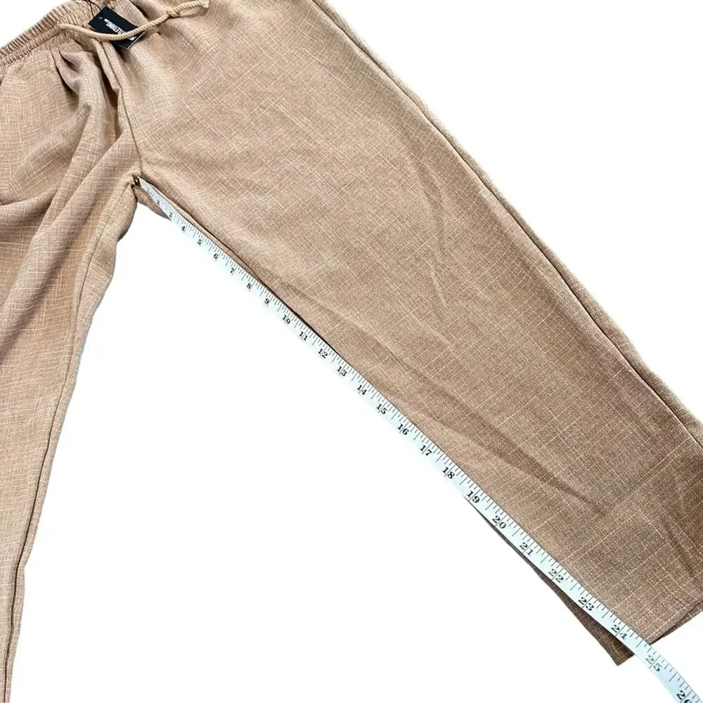 Pretty Little Thing Women's Taupe Diya‎ Casual Trouser Pants Size 2